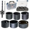 WOWSUPM 40,54,60,65,68,80mm HSS Bi Metal Hole Saw Kit 6pcs Heavy Duty Hole Saw Bit for Wood Drywall Plastic Aluminum Mild Steel Iron MetalStainless Steel