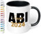 True Statements Abitur Geschenk personalisiert: Tasse „ABI Wunsch-Name Wunsch-Jahr“ - Geschenke zum Abitur, Abschluss-Geschenk zur bestandenen Prüfung -330ml, Keramik (Schwarz)