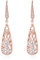 Ovitneth Damen Hängeohrringe Ohrringe Rosegold Hängend Glitzer Hochzeit Ohrhänger Gold Lang Hänge Hängende Damenohrringe Schmuck Brautschmuck Mama Jahrestag Geschenke für Frauen Freundin Sie Frau