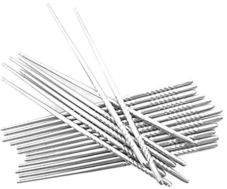 CIYODO 20 Paar Edelstahl-essstäbchen Verbrühungshemmende Serviergeschirr Für Zuhause Härte Verschleißfestigkeit Zähigkeit Korrosionsbeständigkeit