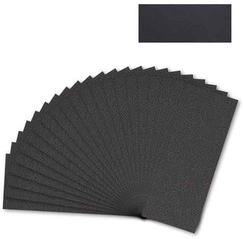 21 Stück Fein Schleifpapier, 240 Körnung Nass und Trocken Sandpapier für Auto Holzmöbel Stein Lack Metall Glas(14 x 7,5 cm)