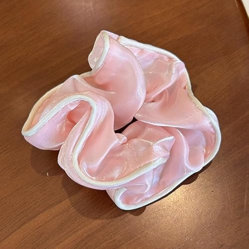 SYSUII 3 Stück Scrunchies Haargummi Damen, Organza Haarringe Pferdeschwanzhalter Haarband Elastische Haarbänder Haar Gummibänder Zopfgummi Scrunchie Haargummis Haarschmuck für Frauen Mädchen -Lila