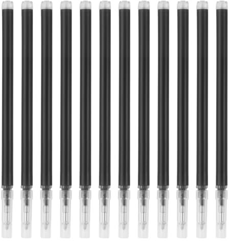 Packung mit 12 radierbaren Ersatzminen, 0,7 mm, für Pilot Fixion-Stifte, wärmeempfindliche Tinte, glattes Schreiben von 400 m,für tägliches und professionelles Schreiben (schwarz, 0.7mm)