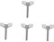SOLUSTRE 4 Stück Regalknopfschrauben Drum-hardware Drum-percussion-zubehör Ersatzteile Für Beckenständer Teile Für Trommelständer Trommelbecken Beckenschrauben Flügelschraube Silver Stahl