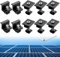 Anbte Solar Panels Mounting Kit, 30mm Aluminium Solar Panel Clamps Solar Panel Mounting Brackets Solar Panel Brackets Connector for Metal Roof, Tin Roof, Flat Roof, Sheet Roof, Black