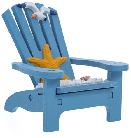 Cabilock Miniatur-puppenstuhl-Requisite Strandstuhl-Modell Im Nautischen Stil Für Die Dekoration Von Küstenhäusern Und -szenen