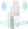 WLAN Repeater Booster WiFi 6 3dBi Antennen,2 Ethernet Port,3-in-1 Zugangsmethode von Repeater/AP/Router,WiFi Signal Extender mit Signalabdeckungsfläche von 8900 sq.Für Zuhause Und Büro