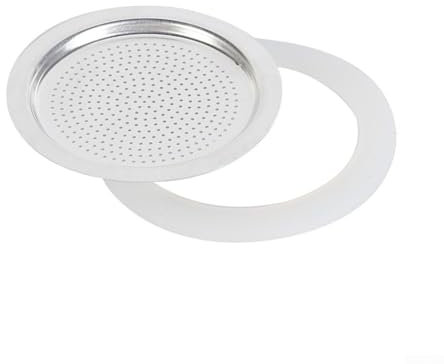 Sello de goma de repuesto para cafetera espresso, incluye sellos de silicona y filtro, anillo de goma de grado alimenticio para accesorios de cafetera espresso de estufa (9 tazas + tamiz)