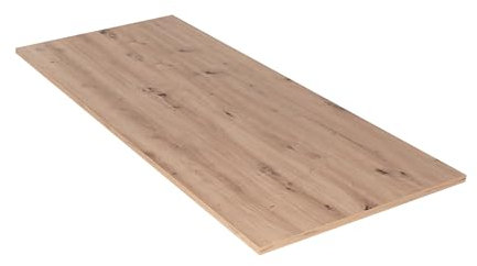 WRK21 Tischplatte 120 x 80 cm Kendal Eiche - 18 mm melaminbeschichtete Arbeitsplatte, ABS-Kante, pflegeleicht - für Schreibtische, Home-Office & DIY