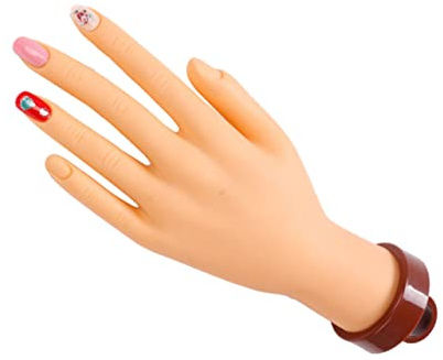 LOLIPPYY Maniküre Trainingshand Nagelkunst Übungshand Wiederverwendbares Simulation Handmodell Für Nail Art Training Leichtes Nagelmodellage Zubehör Für Anfänger Salon Und Praxis