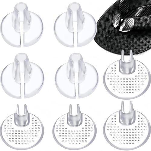 4pairs Silicone Thong Sandal Toe Protectors,Flip Flop Toe Post Protectors,Comfortable Cushion Pads for Sandals&Shoe,Suitable for Woman&Man,Soft Material,Invisible,for Foot Protection,Easy to Use