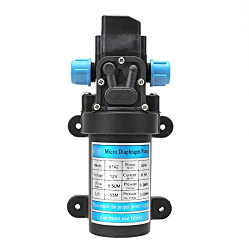 Yctze Pompa Diaframma Ad Alta Pressione da 80 W, Ad Alta Pressione Elettrica, Dimensioni Compatte, Facile da Installare, con Ventola di Raffreddamento, Ideale per il Lavaggio