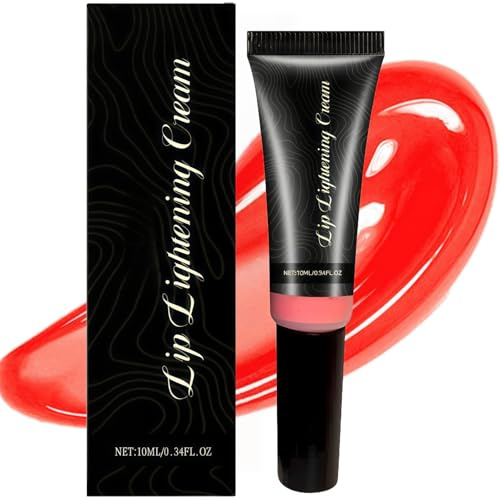 Lip Lightening Balm for Dark Lips, Lip Brightening & Scrub for Dark Lips - Advanced Lightening Formula for Smokers & Non-Smokers - Fades Discoloration, Deeply & Long Lasting Moisturizes