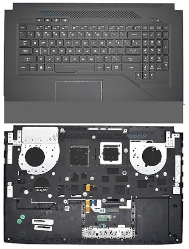 LZZSEOZ Poggiapolsi per Tastiera retroilluminata per Laptop FR/RU/US per ASUS per ROG per Strix GL703 GL703V GL703GE GL703GS GL703VM C Cover(US GL703GS)
