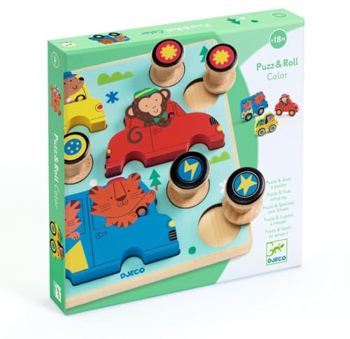 Djeco Puzz & Roll Color - Einlegepuzzle