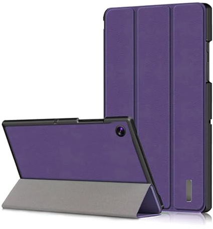 TXWLLIU Funda para Samsung Galaxy Tab A8 10,5 Pulgadas 2022/2021 (SM-X200/X205/X207), Funda Protectora de Tres Pliegues, Activación/Suspensión Automática, Morado