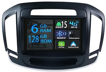 【6+128GB】 9 Pulgadas Android 15 Autorradio para Buick Regal Opel Insignia 2014-2017 Radio Carplay Stereo Estéreo inalámbrico Car Play GPS Auto Navi Táctil Pantalla Bluetooth Navegación Reproductor