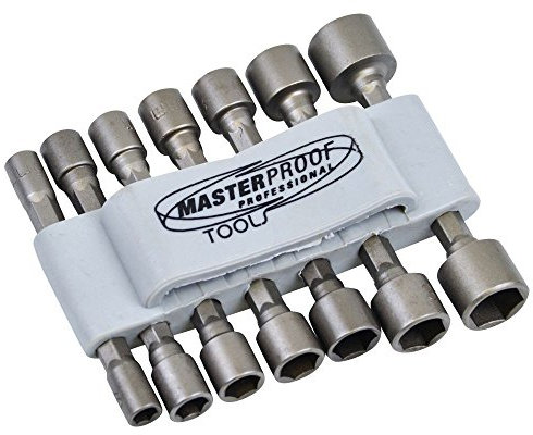 MasterProof Stecknüsse f. Akkuschrauber, 14-teilig