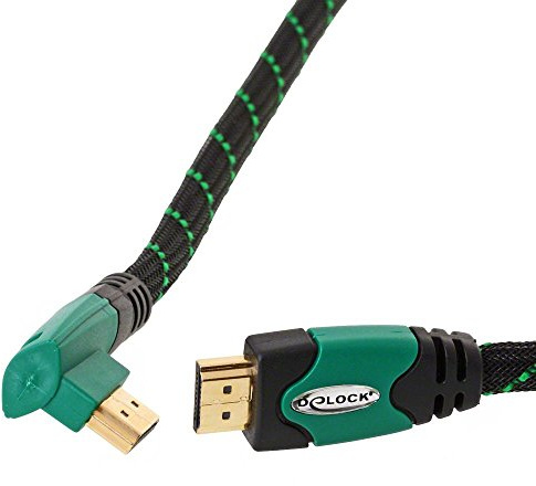 Delock High Speed HDMI-Kabel mit Ethernet (gewinkelt A-A/Stecker-Stecker, 1m)