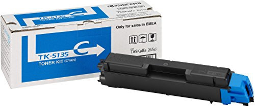 Kyocera TK-5135C Toner Drucker Cyan. Original Tonerkartusche 1T02PACNL0. Drucker Toner kompatibel für TASKalfa 265ci, TASKalfa 266ci. Druckertoner für bis zu 5000 Seiten
