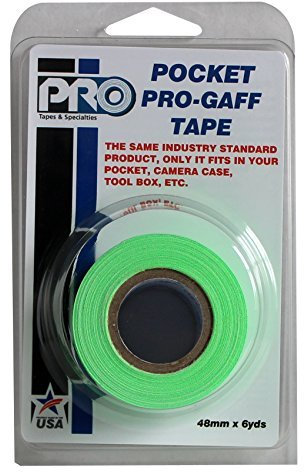 Pocket pro-gaff Gaffer 's Spike Klebeband auf einer Mini Core FL. Green 48mm X 6 yds