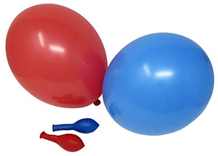 HDmirrorR 100 Luftballons je 50 rot & blau Qualitätsballons 27 cm Ø (Standardgröße B85)