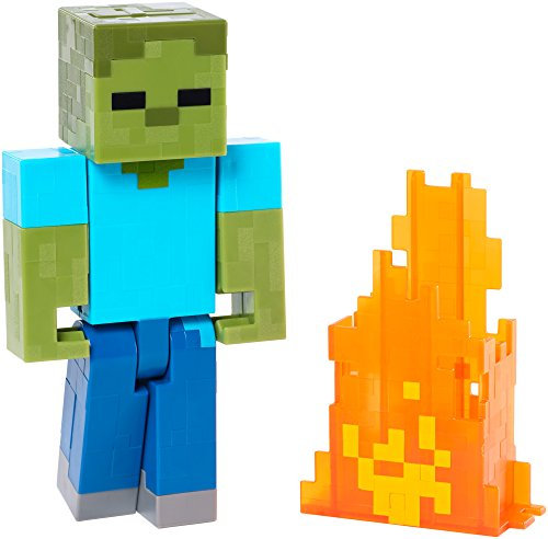 Minecraft Series 2 Zombie with Pop Out Flames Action Figure by Mattel