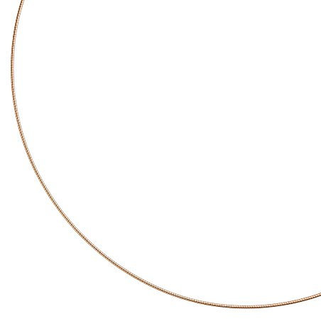 Schmuck Krone 1,1mm Halsreif Omegareif aus 925 Silber rotgold vergoldet 45cm Halsschmuck