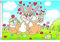 AZ FLAG - Flagge Osterhase - 150x90 cm - Kaninchen Mit Ostereiern Fahne 100% Polyester mit Messing-Ösen - 110g