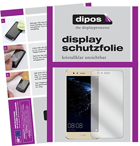 dipos I 2X Schutzfolie klar kompatibel mit Huawei P10 Lite Folie Displayschutzfolie
