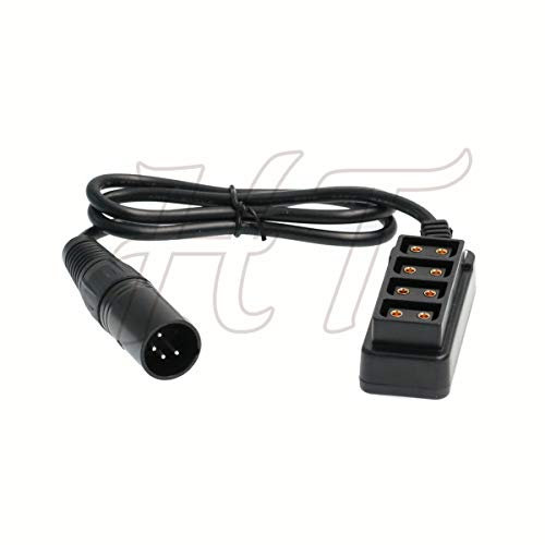 Block Battery 12V XLR 4 Pin Power Supply Splitter to D-tap 4 Port Adapter Converter 24in (60 cm)