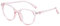 Luo-401XX Unisex runder Brillenrahmen, transparenter Brillenschutz, klare Gläser, Brillenrahmen, transparentes pink, One size