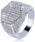 Jacklin- F Hip Hop Ringe Bling Crystal Hexagon Form Ring Rapper Fingerring Iced Out CZ Gold/Silber vergoldet Schmuck für Männer/Frauen
