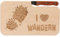 Spruchreif | Brotzeitbrett mit Messer I Wandern – Graviertes Messerbrett aus Holz mit Wander-Motiv | Geschenk für Wanderer & Naturfreunde