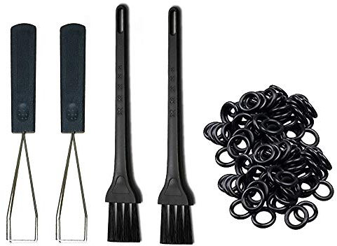 MWOOT Keycap Puller Cleaning Tool + Rubber O-Ring Sound Dampeners, 2 PCS Schlüsselkappen-Abzieher, 2 Reinigungswerkzeug & 140 PCS Gummi-O-Ring