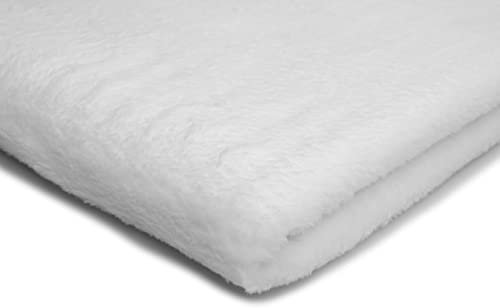 Plüsch-Strickstoff Glatt Zweiseitig, Teddy, 50x160 cm (Weiß)