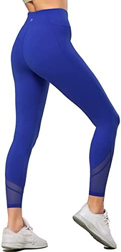 Yvette Sport Leggings Damen mit Mesh-Einsätze Lange Sporthose | High-waist,blickdicht,Atmungsaktive Laufhose,Trainingshose