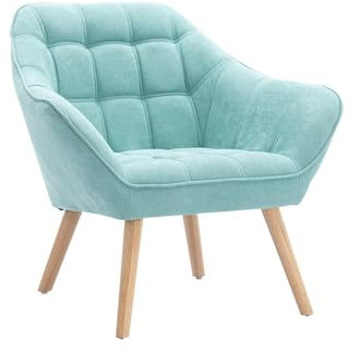 Vente-unique - Sessel mit gerader Rückenlehne 1 Caserta - Polyester - mandelgrün
