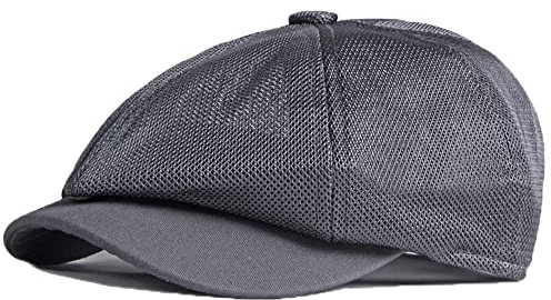 YAMEE Schiebermütze Herren Sommer,Sonnenhut Damen Mesh Sommer Cap Herren,Flatcap Herren Schirmmütze,Barett Cap Newsboy Cap Baskenmütze