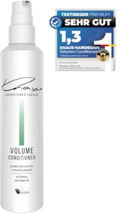 Knaus Hairdesign VOLUMEN Conditioner – Aufbau-Conditioner für feines Haar | Mit Bambus & Vitamin B5 | Für spürbar mehr Fülle, Widerstandskraft & Glanz | Ohne Beschweren