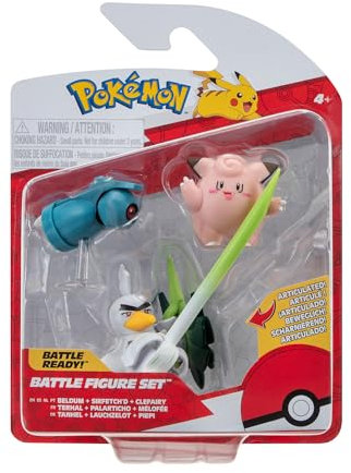 Pokémon PKW3057 Battle Figure Set-Piepi, Tanhel, Lauchzelot