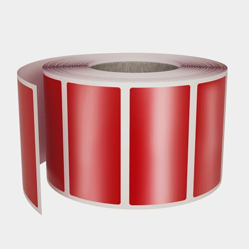 Royal Green Color-Coding Label Roll 40MM X 19MM, Blank Write On Labels for Folders & Organizing, 1.57 x 0.75 Small Stickers Name Tags for Office Supplies, 500 - Pack (Metallic Red)