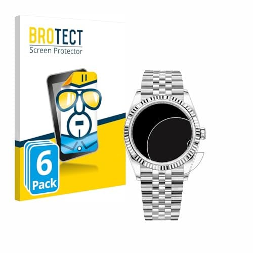 BROTECT (6 Stück Schutzfolie für Rolex Datejust 36 Displayschutz Folie Made in Germany, Ultra-Klar