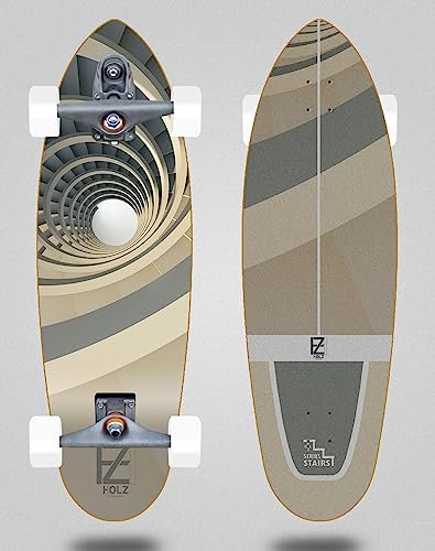 Holz Surfskate with T12 Surf Skateboard Trucks - Stairs Riyadh 32,5 Deep