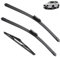 Wischerblätter-Set, kompatibel mit Mazda CX5 CX-5 CX 5 KF MK2, Front-Heckscheibe, Scheibenwischer, Fenster, 2017, 2018, 2019, 2020, 2021, 2022, 2023 (Color : Front Rear, Size : LHD)