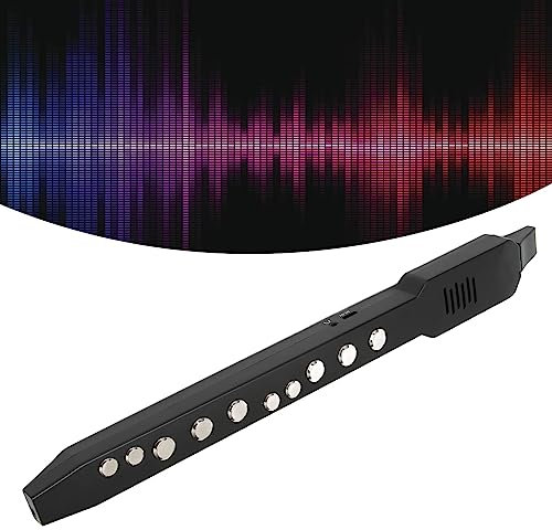 Instrumento de Viento Digital, Mini Set de Saxofón Electrónico con Boquilla Extraíble, Batería Recargable, Conectividad Midi, 10 Tonos 12 Acompañamientos (Negro)
