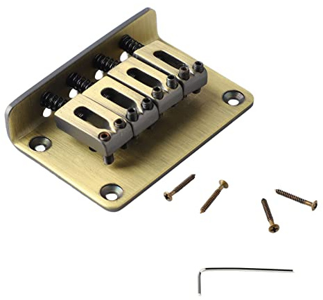 4-Saiter-Brücke, Gitarren-Bass-Brücke, Ukulelen-Saitenbrücke, Gitarren-Bass-Brücke mit Hoher Härte, Metall, 4-Saiten-Bass-Brücke, Brücken und Brückenteile