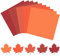 Whaline 50 Blatt 30,5 x 30,5 cm sortiertes rot-orangefarbenes Kartonpapier für Herbst Thanksgiving Scrapbook Bastelpapier für Herbst Druck DIY Kunst Herstellung Schule Bürobedarf, 29,5 kg