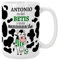 Taza personalizada con nombre para beticos. Regalo original para fanáticos del Betis. Taza de cafe o te XL. Personalizada y divertida. Regalo personalizado amantes del futbol (Betis)