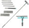 ELEGANTA Window Squeegee Cleaner - 3 in 1 Telescopic Squeegee with Extension Pole (190 cm / 74.8 in / 6.2 ft) - Window Cleaning Equipment Kit for Indoor/Outdoor High Window